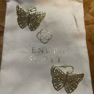 Kendra Scott Gold Filigree Hadley Butterfly Earrings